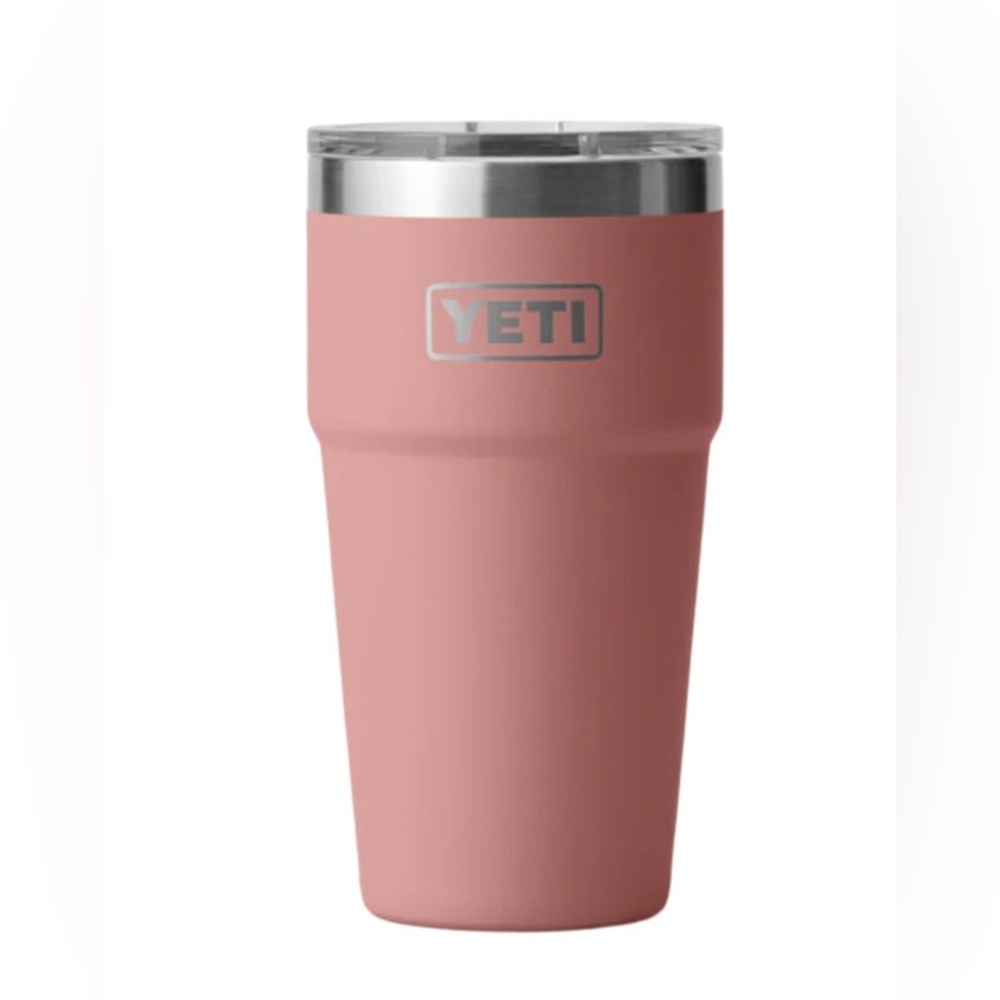 YETI Rambler 20 oz. Stackable Cup with Magslider Lid, Sandstone Pink